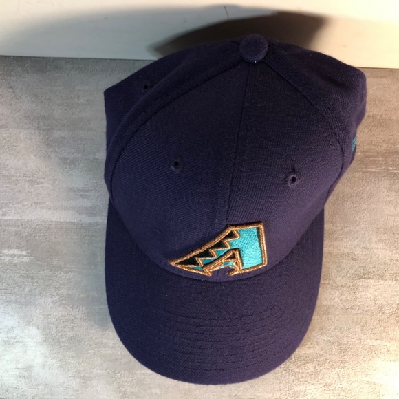 VINTAGE 90’s ARIZONA DIAMONDBACK MLB FITTED BASEBALL CAP 39 Fifty S/M flex fit - Picture 4 of 10